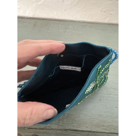 Moyna Beaded Small Vintage Evening Purse Crossbody 5” X 6” - Picture 3 of 3